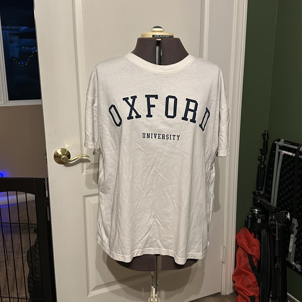 H&M White Oxford University Tee